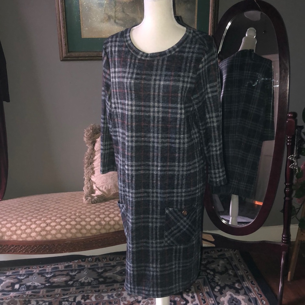 SOLD Ellliott and Vine plaid mini dress
